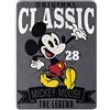 Disney Mickey Mouse A Classic Micro Raschel Coperta, Poliestere, Multicolore/Assortiti, 46 x 60