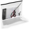 Durable 247901 - Zip Bags, busta trasparente con zip f.to A4 per l'archiviazione, trasporto e custodia di documenti, nero, confezione da 5 pezzi