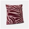 DEGHI Cuscino sfoderabile 45x45 in cotone con decoro bordeaux