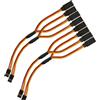 VUNIVERSUM Servo Y Cavo di prolunga V a Y, splitter compatibile con JR Futaba Robbe Graupner Hitec 15 cm 22AWG RC (4 pezzi)