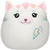Depesche 13040 Ylvi Swoppies - Gatto di Peluche Bianco con Effetto Luminoso, Fulmine e Orecchie a Punta, Alto Circa 20 cm