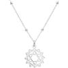 WANDA PLATA Ciondolo Anahata Heart Chakra in argento 925, per donne, collana Yoga in astuccio regalo