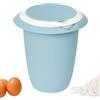 Westmark Ciotola con Coperchio in Due Parti, 1 L, con Beccuccio, Plastica, Bianco e Blu, 3151227B