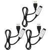 Create idea 3 Pz 5-12 V USB Controller Striscia LED 3 Tasti 4 Pin Telecomando USB A 3 Pin 5 V RGB LED Cavo Interruttore Luce LED Per Striscia LED Nero 51 Cm