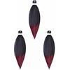 Gairyan Extension per Treccine Africane Pre Allungati Capelli Intrecciati 26 Pollici 3PCS Ombre Easy Braid Pre Stretched Braiding Trecce Yaki Naturale Sintetici Professionali (Nero&Vino rosso)
