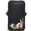 RADLEY London - Borsa a tracolla da donna, con motivo rose selvatiche, misura media, colore:, Nero , 17cm