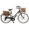 Via Veneto by Canellini Bicicletta Bici Citybike CTB Donna Vintage Retro Via Veneto Alluminio (Nero, 50)