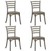 Totò Piccinni Sedia BORGO in polipropilene design vintage impilabile (Tortora, 4)
