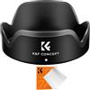 K&F Concept EW53 Paraluce a Baionetta Reversibile per Canon EF-M 15-45 mm f/3.5-6.3 IS STM Obiettivo,Canon RF-S 18-45 mm f/4.5-6.3 IS STM Obiettivo con Panno per Pulizia