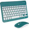 AIMMIE Tastiera wireless portatile, AIMMIE Rechargeable10 universale ultra sottile per tablet con mouse, piccola per iOS/Android/Windows, laptop, telefoni (Green)