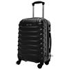 R.Leone Valigia EasyJet 45x36x20 cm Trolley Bagaglio a mano in ABS 4 Ruote (Nero, 2026 Valigia 50x33x19,5 cm)