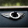 QZCQLLM 2 adesivi decorativi per auto con emblema e ali per BMW Mini Cooper (argento)
