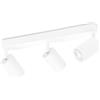 KYOTECH Faretti da soffitto 3 luci plafoniera LED plafoniera bianca faretto orientabile GU10 faretti da soffitto girevoli per 3x lampadine GU10 per cucina soggiorno, lampadine non incluse