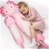 Mewaii Peluche Axolotl Cuscino Lungo Kawaii Abbraccio Rosa Peluche che Respira 50CM Giocattolo Peluche Pupazzo Gigante Natale Compleanno Regalo per Bambini