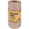 folia 24995 - Filato macramè Cozy tortora, 100% cotone, 100 m, filato tortora, diametro 3,5 mm, per fai da te e annodare