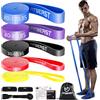 FitBeast Set di fasce di resistenza, 5 livelli per sollevamento pesi, costruzione muscolare, allenamento in palestra a casa, stretching, fasce elastiche con ancoraggio alla porta