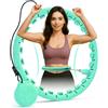 JLoibao Smart Hula Hoop - Pneumatico per adulti, per perdere peso, 32 livelli Infinity (77 - 168 cm) con sfera di peso, regolabile, per principianti e bambini
