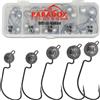 Paradox Fishing Set di ganci offset premium (3.5 g/5 g/7 g/10 g/14 g), 35 pezzi, 5/4 pezzi, ganci per pesci di gomma, set Jig Head