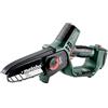 Metabo Sega per legno a batteria (sega per legno senza batteria, piccola motosega 15 cm, senza metaBox, sega da giardino) 600856850