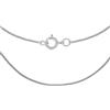 CARISSIMA Collana con Catena Curb Diamantata da 0,8 mm in Oro Bianco 9 ct, Lunghezza 46 cm/18 Pollici
