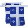 AZ FLAG Ghirlanda 6 Metri 20 Bandiere Quebec 21x15cm, Bandiera Canadese - Canada 15 x 21 cm - Festone Bandierine