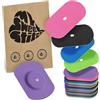 MySweetStitch - 25 x FreeStyle Libre 1 & 2 cerotti sensore, Overpatch ovale Ø 70 x 55mm, con foro di ventilazione, cerotto impermeabile, traspirante, delicato sulla pelle, Rainbow