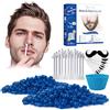 Beauty7 Nose Wax Kit per Uomini e Donne, 50g Ceretta per Peli del Naso e delle Orecchie Uomo/Donna, 30 Applicatori 10 Stampini per Baffi 1 Coppetta in Silicone Riutilizzabile, Sicura, Veloce, Indolore dei Pel