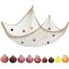 ZDNT Rete da Pesca Decorativa,Rete da Pesca Cucita a Mano,Rete da Pescatore con Conchiglie,Decorazione Rete da Pesca,per la Decorazione di Ristoranti,Decorazioni per la Casa,Bar a Tema, 1.5M*2M