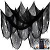 Yi'antai Garza Nera Halloween 120 x 1000 cm, Panno Raccapricciante, Cotone Spettrale Cheesecloth, Garza Raccapricciante Nera Halloween per Case Stregate, Giardino Esterno, Feste di Halloween
