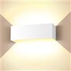 Cwycfw Lampada da parete a LED da 36 W, per interni/esterni, fascio di luce regolabile su e giù, luce bianca calda, 3000 K, per esterni, IP65, impermeabile