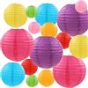 LURICO Lanterne di Carta Colorate, 16 Pezzi Lanterne di Carta Rotonde Cinesi Lanternas Stile Palloncino, per Decorazioni per la Casa, Feste e Matrimoni feste a soffitto (4, 6, 8, 10)