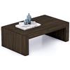 Mobili Fiver, Tavolino Angelica, Noce Scuro, Nobilitato, Tavolino da Salotto Moderno per divano, Made in Italy