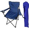 FineHome Sedia da campeggio pieghevole con portabicchieri e borsa blu