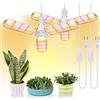SINJIAlight [Confezione da 2] Lampada per Piante 150 W Grow Light a Spettro Completo con 414 LED Pieghevole per Piante Interni, Serre e Coltivazione, Lampada Grow Light con Cavo di Alimentazione E27