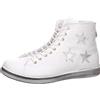 Andrea Conti Sneaker Alte da Donna, Scarpe da Ginnastica, Bianco Argento, 38 EU
