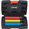 ViGOR - Set di chiavi ad impulsi extra lunghe 3 pezzi V5933/3 | design extra lungo | efficiente, robusto | azionamento: cava quadra 12,5 mm (1/2 pollice), uscita: profilo esagonale esterno