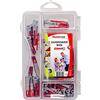 fischer DuoPower Box mini, scatola con 85 pezzi (30 pezzi 5 x 25, 35 pezzi 6 x 30, 20 pezzi 8 x 40), tasselli universali, pratica scatola per tasselli per fai da te e professionisti