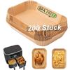 Joyes Carta Forno per Friggitrice ad Aria, 200 Pezzi Carta da Forno Accessori Riutilizzabili per Friggitrice ad Aria per 7.5-9.5L Ninja AF300EU AF400EU e Altre Friggitrici ad Aria Dual Zone