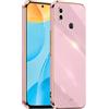 HONLEN Custodia per HONOR 10 Lite/HUAWEI P Smart 2019 (6.21 Inches), Cover Morbida in Silicone TPU, Design del Telaio Galvanico - Viola