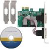 Bewinner Scheda PCI Express, porta seriale RS-232 da 2 porte COM a PCI-E Scheda server di rete PCI Express Card per 98SE/ME/2000/XP/Vista/Win 7/win 8/Win 10 32, PCI-E PCI Express Card