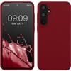 kwmobile Cover per Samsung Galaxy A55 5G Custodia - Back Case per Smartphone in Silicone TPU - Protezione Gommata - rosso rabarbaro