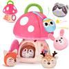 hahaland Giochi Neonato Montessori 6-12 Mesi, Casa Morbida Animali