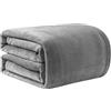 Good Nite Plaid Coperta Pile Singolo 150 * 200 cm - Coperta Plaid Super Morbida, Coperta Calda Invernale, per Plaid Divano, Copriletto, Grigio