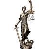 JKUDTQL Statua della Signora della Giustizia, 30,5 cm, statua della dea cieca della giustizia, scultura decorativa per ufficio, libreria, scrivania