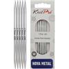 KnitPro Aghi Nova a doppia punta - Ferri da maglia a doppia estremità 12,5 cm x 3,75 mm, confezione da 5