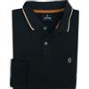 Coveri Polo Uomo Manica Lunga Jersey Cotone Pesante Invernali Blu M L XL XXL 3XL (M - Nero)