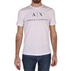ARMANI EXCHANGE Collo Rotondo Logo, T-shirt, Uomo, Bianco (White 1100), XL