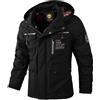 CAKERS Montagna Giacca Uomo Primavera Autunno Softshell Giacca Uomo Multitasche Design Sportiva Giacca Uomo Antivento Funzionale Giacca Taglio Sottile Tinta Unita Manica Lunga Giacca Uomo H-Black M