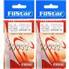 PRO FILSTAR Set di 10 Ami da Pesca con Monofilo e Elastico - Ami N8, Filo da Pesca 10cm, Corda DIA 0.22mm - Method Feeder - Pellet Carpfishing - Hair Rig - Accessori Carpa - Attrezzatura Pesca