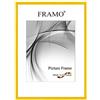 FRAMO Cornice foto 14,8 x 21 cm (DIN A5) in legno massello | Giallo lucido | Colore/dimensione selezionabile | cornici per manifesti | Puzzle | Poster | N°114